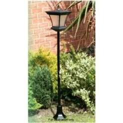 Solar Powered Garden Lamp Post 1.3m -EcoPatio Shop 233526 130cm solar garden lamp post