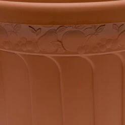 B&M Terracotta Round Planter 45cm -EcoPatio Shop 235615 Woodland Fern Design Terracotta Round 45cm Planter 2