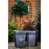 B&M Milano Tall Square Planter Pewter Effect 46 X 30cm 1 B&M Milano Tall Square Planter Pewter Effect 46 X 30cm -EcoPatio Shop 278293 milano tall square planter pewter effect 46x30cm