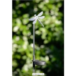 B&M Colour Changing Solar Stake Light - Dragonfly -EcoPatio Shop 286951 colour changing stake solar light dragonfly 5
