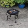 Boston Firepit 60cm -EcoPatio Shop 306843 boston firepit lit1