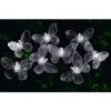 B&M 24 Solar LED Butterfly String Lights - White 1 B&M 24 Solar LED Butterfly String Lights - White -EcoPatio Shop 306895 solar powered 24 led string lights butterfly white1