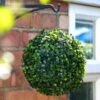 Solar Powered Topiary Ball - White LED 28cm 2 Solar Powered Topiary Ball - White LED 28cm -EcoPatio Shop 3069331 hanging topiary night11