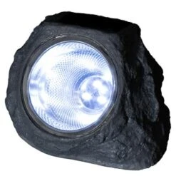 Rock Solar Light 6 Rock Solar Light -EcoPatio Shop 306959 ROCK SOLAR LIGHT night1