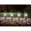 Solar Powered Mini Tube Post - White 6pk -EcoPatio Shop 318854 White tube lights Edit