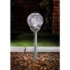 B&M Vegas XL Crackle Ball Post Lights 4pk - Chrome -EcoPatio Shop 331186 signaturesolar 5 vegas crackle ball stake lights 2017 silver1