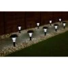 Solar Powered Black Post Lights - White 8pk 2 Solar Powered Black Post Lights - White 8pk -EcoPatio Shop 331191 solar post lights 9pk white1