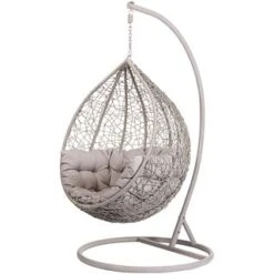 B&M Siena Hanging Egg Chair -EcoPatio Shop 331302 hanging egg chair 2
