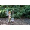 Solar Powered Garden Fairy With Wind Chime -EcoPatio Shop 331455 garden fairy with solar crackle ball and windchime