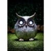 B&M Stone Effect Owl With Crystal Light Eyes -EcoPatio Shop 331456 stone effect owl with crystal effectlight up eyes1