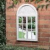 B&M Shutter Door Arched Garden Mirror -EcoPatio Shop 331461 shutter door arched garden mirror1