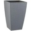 B&M Grey Rattan Effect Decorative Planter 45cm -EcoPatio Shop 331789 sorrento ratan effect decorative planter 2
