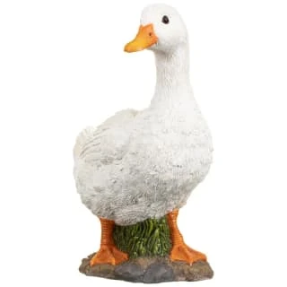 B&M Resin Duck Garden Ornament - White 4 B&M Resin Duck Garden Ornament - White - Image 2