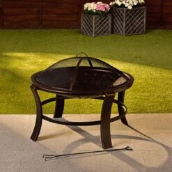 B&M Tuscany Bronze Effect Fire Pit -EcoPatio Shop 342412 tuscany bronze effect fire pit n1