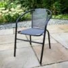Dakota Stacking Bistro Chair -EcoPatio Shop 353323 lisbon texteline stacking bistro chair