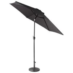 Crank Handle Parasol 2.7m - Black -EcoPatio Shop 353335 crank tilt handle parasol 2 7m black 2