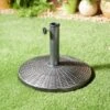 B&M Sorrento Rattan Effect Parasol Base 1 B&M Sorrento Rattan Effect Parasol Base -EcoPatio Shop 353340 rattan effect parasol base