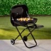 Folding Barbecue With Shelf 2 Folding Barbecue With Shelf -EcoPatio Shop 353343 folding bbq on wheels with shelf black 3