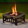 B&M Atlanta Square Firepit 1 B&M Atlanta Square Firepit -EcoPatio Shop 353356 atlanta square firepit 2
