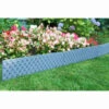 Rattan Effect Border Fence 4pk - Grey -EcoPatio Shop 353517 4pk rattan effect border grey
