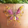 B&M Glitter Plant Pot Hook - Pink Butterfly -EcoPatio Shop 353658 glitter butterfly pink