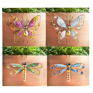 B&M Glitter Plant Pot Hook - Pink Butterfly 4 B&M Glitter Plant Pot Hook - Pink Butterfly - Image 2