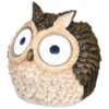 B&M Solar Owl With Light Up Eyes 10cm - Brown -EcoPatio Shop 353676 owl with light up big eyes brown