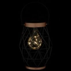 B&M Metal Hexagonal Solar Lantern - Copper 7 B&M Metal Hexagonal Solar Lantern - Copper -EcoPatio Shop 353880 24cm metal hexagonal solar lantern copper trim
