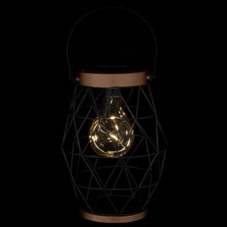 B&M Metal Hexagonal Solar Lantern - Copper 5 B&M Metal Hexagonal Solar Lantern - Copper - Image 3
