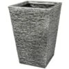 B&M Square Planter - Slate Effect 45cm 2 B&M Square Planter - Slate Effect 45cm -EcoPatio Shop 365324 slate planter tall 45cm