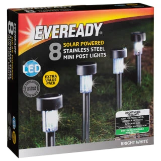 Eveready Mini Solar Lighting Posts 8pk - Colour Changing 5 Eveready Mini Solar Lighting Posts 8pk - Colour Changing - Image 3