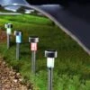 Eveready Solar Powered Post Lights 8pk - Colour Changing -EcoPatio Shop 366416 eveready mini solar lights posts 10pk colour