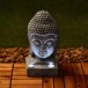 B&M Buddha Head With Solar Lights 1 B&M Buddha Head With Solar Lights -EcoPatio Shop 366468 buddah head with solar lights