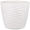 B&M Wave Effect Plastic Plant Pot - White -EcoPatio Shop 366554 wave effects plastic plant pot white