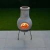 Rimini Clay Chiminea 70cm -EcoPatio Shop 366760 70cm clay chiminea