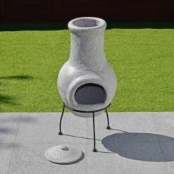 Rimini Clay Chiminea 70cm -EcoPatio Shop 366760 rimini 70cm clay chiminea1