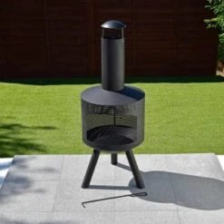 B&M Miami Log Burner -EcoPatio Shop 366767 113cm miami mesh log burner1
