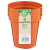 B&M Terracotta Plant Pots 4pk -EcoPatio Shop 368396 terracotta plant pots 4pk