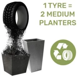 B&M Sonata Planter 71cm - Slate -EcoPatio Shop 377687 377689 377691 377694 377698 377702 sonata planter slate pewter 33cm 50cm 70cm 7