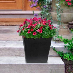 B&M Sonata Planter 33cm - Slate -EcoPatio Shop 377687 sonta planter slate 33cm 2
