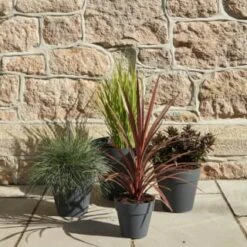 B&M Soho Pot Planter - Charcoal 38cm -EcoPatio Shop 378389 385058 381595 soho planter charcoal 38cm 28cm 17cm 1