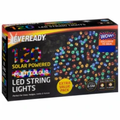 Eveready Solar Powered LED String Lights 120pk - Multicolour -EcoPatio Shop 379217 120pk eveready led string lights multicolour 2
