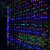 Solar Powered LED Curtain 180cm - 266 Multicolour Lights -EcoPatio Shop 379243 180cm x 180cm solar powered led curtain 266 multi colour leds