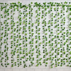 Solar Powered Artificial Ivy Leaf Curtain 150cm -EcoPatio Shop 379257 150cm x 150cm solar powered artificial ivy leaf curtain 192 warm white leds 2