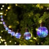 B&M Iridescent Light Bulb String Lights 12pk - Cool White -EcoPatio Shop 379259 12pk solar powered iridescent light bulb 2