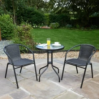 B&M Bali 3 Piece Bistro Set 3 B&M Bali 3 Piece Bistro Set