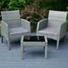 Sorrento Armchair Bistro Set 3pc -EcoPatio Shop 379445 sorrento 3 piece armchair bistro set