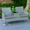 Sorrento Rattan Effect Tete-a-Tete -EcoPatio Shop 379454 sorrento ratten effect tete a tete set