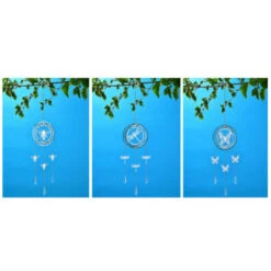 B&M 3D Metal Wind Spinner With Hanging Crystals - Butterfly -EcoPatio Shop 379502 3d metal wind spinner group