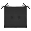 Luxury Seat Pads - Black 2pk -EcoPatio Shop 379539 2pk shower resistant seat pads black